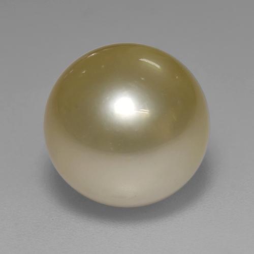 Perla Dorado natural de 7.70 ct, Esfera / Bola, Opaco