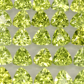 Gemas de peridoto verde natural de  ct, trillón, VVS-VS