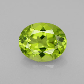 Peridoto verde natural de 2,19 ct, corte óvalo, VS