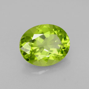Peridoto verde natural de 2,19 ct, corte óvalo, VS