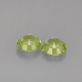 Gemas de peridoto verde natural de  ct, corte redondo, VVS-VS