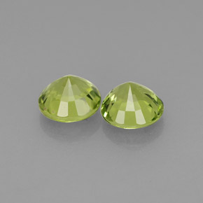 Gemas de peridoto verde natural de  ct, corte redondo, VS
