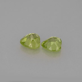 Gemas de peridoto verde natural de  ct, forma de corazón, VS