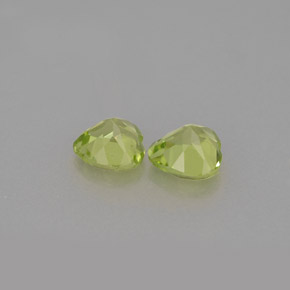 Gemas de peridoto verde natural de  ct, forma de corazón, VS