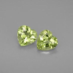 Gemas de peridoto verde natural de  ct, forma de corazón, VVS-VS