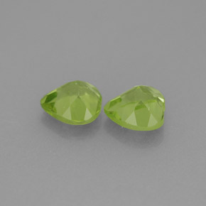 Gemas de peridoto verde natural de  ct, forma de corazón, VS