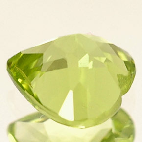 Peridoto verde natural de 0,50 ct, forma de corazón, VVS-VS