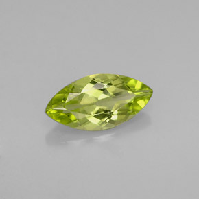 Peridoto verde natural de 1,03 ct, marquesa, VVS-VS