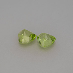 Gemas de peridoto verde natural de  ct, forma de corazón, VS