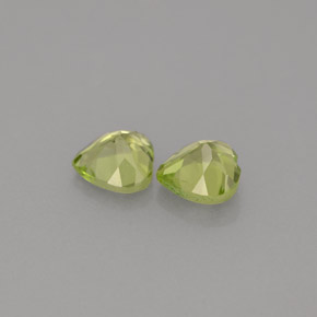 Gemas de peridoto verde natural de  ct, forma de corazón, VS
