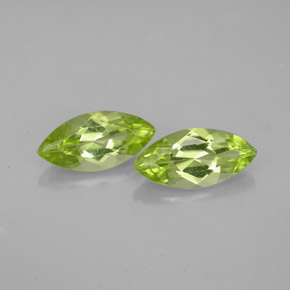 Gemas de peridoto verde natural de  ct, marquesa, VS