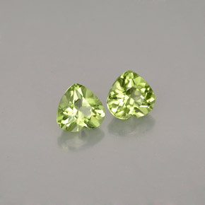 Gemas de peridoto verde natural de  ct, forma de corazón, VVS-VS