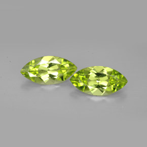 Gemas de peridoto verde natural de  ct, marquesa, VS