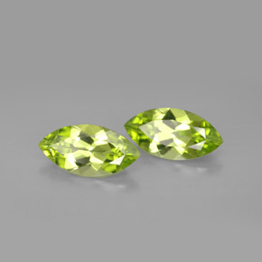 Gemas de peridoto verde natural de  ct, marquesa, VS