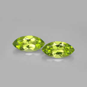 Gemas de peridoto verde natural de  ct, marquesa, VS