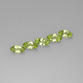 Gemas de peridoto verde natural de  ct, marquesa, VS