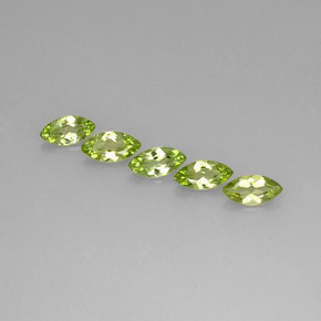 Gemas de peridoto verde natural de  ct, marquesa, VS