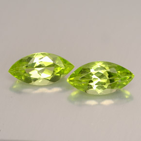 Gemas de peridoto verde natural de  ct, marquesa, VS