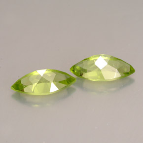 Gemas de peridoto verde natural de  ct, marquesa, VS