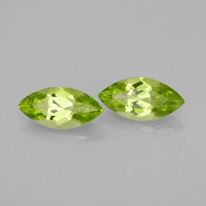 Gemas de peridoto verde natural de  ct, marquesa, VS