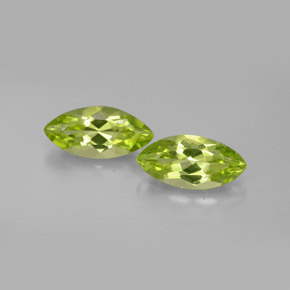 Gemas de peridoto verde natural de  ct, marquesa, VS