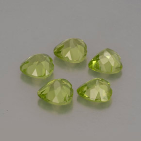 Gemas de peridoto verde natural de  ct, forma de corazón, VVS-VS