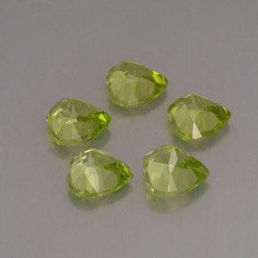 Gemas de peridoto verde natural de  ct, forma de corazón, VVS-VS