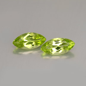 Gemas de peridoto verde natural de  ct, marquesa, VS