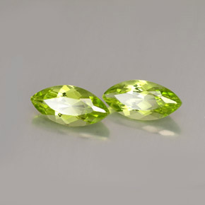 Gemas de peridoto verde natural de  ct, marquesa, VS