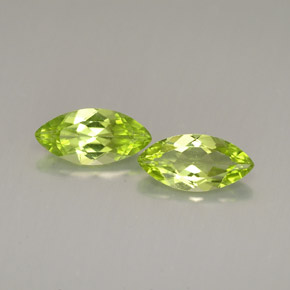 Gemas de peridoto verde natural de  ct, marquesa, VS