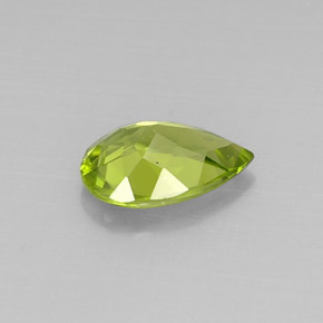 Peridoto verde natural de 2,85 ct, en forma de pera, VVS-VS