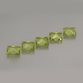 Gemas de peridoto verde natural de  ct, cuadrado, VS