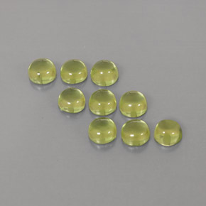 Gemas de peridoto verde natural de  ct, corte redondo, transparente