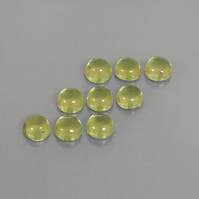 Gemas de peridoto verde natural de  ct, corte redondo, transparente