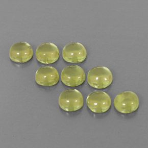 Gemas de peridoto verde natural de  ct, corte redondo, transparente