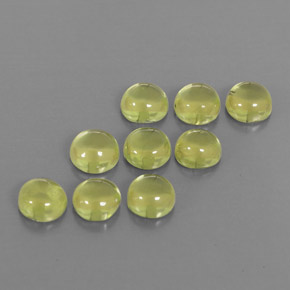 Gemas de peridoto verde natural de  ct, corte redondo, transparente