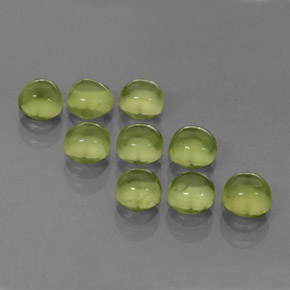 Gemas de peridoto verde natural de  ct, corte redondo, transparente
