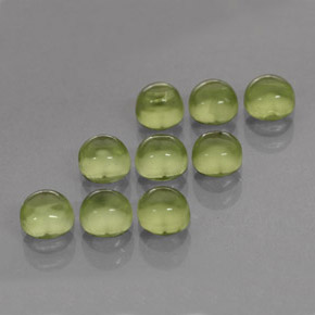 Gemas de peridoto verde natural de  ct, corte redondo, transparente