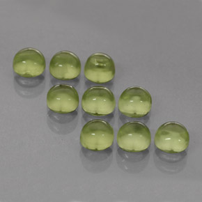 Gemas de peridoto verde natural de  ct, corte redondo, transparente