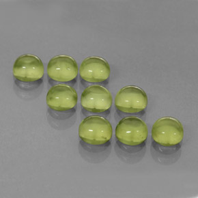 Gemas de peridoto verde natural de  ct, corte redondo, transparente