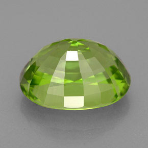 Peridoto verde natural de 5,82 ct, corte óvalo, VVS