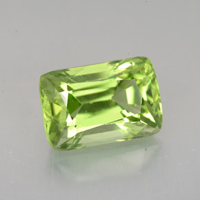 Peridoto verde natural de 5,00 ct, corte cojín, VS