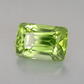 Peridoto verde natural de 5,00 ct, corte cojín, VS