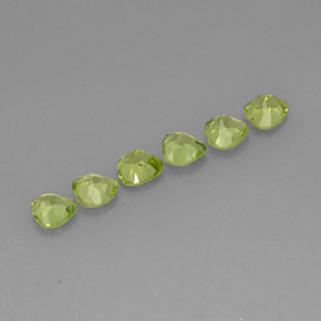 Gemas de peridoto verde natural de  ct, forma de corazón, VVS-VS