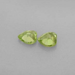 Gemas de peridoto verde natural de  ct, forma de corazón, VVS-VS
