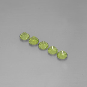 Gemas de peridoto verde natural de  ct, corte redondo, VVS-VS