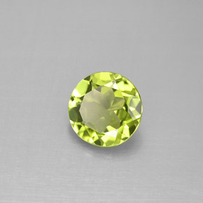 Peridoto verde natural de 1,19 ct, corte redondo, VVS-VS