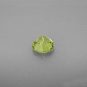 Peridoto verde natural de 0,81 ct, corte redondo, VS