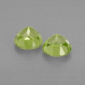 Gemas de peridoto verde natural de  ct, corte redondo, VVS-VS
