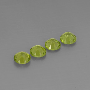 Gemas de peridoto verde natural de  ct, corte redondo, VVS-VS